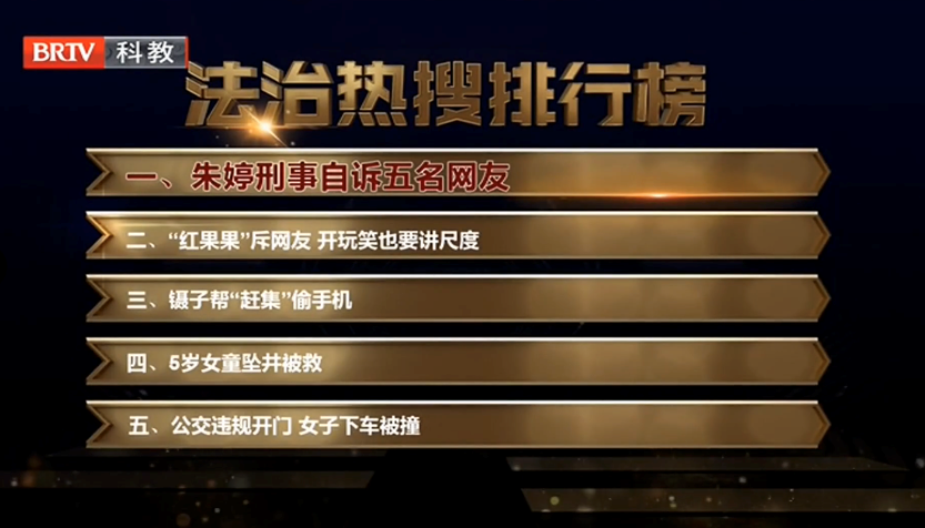 王興華主任受邀《法治進行時》節目，就“朱婷追究5名網友刑責”事件發表看法。